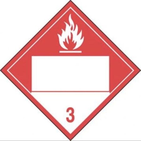 Accuform BLANK DOT PLACARD HAZARD CLASS 3 MPL4DG3BRM100 MPL4DG3BRM100